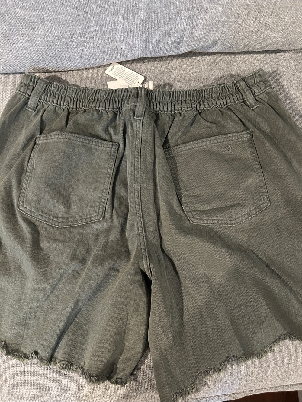 aerie Olive Green Drawstring Casual Shorts - Picture 3 of 3